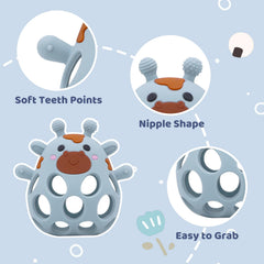 CuddleCubs Creations silicone teether BPA-free and dishwasher-safe for easy cleaning