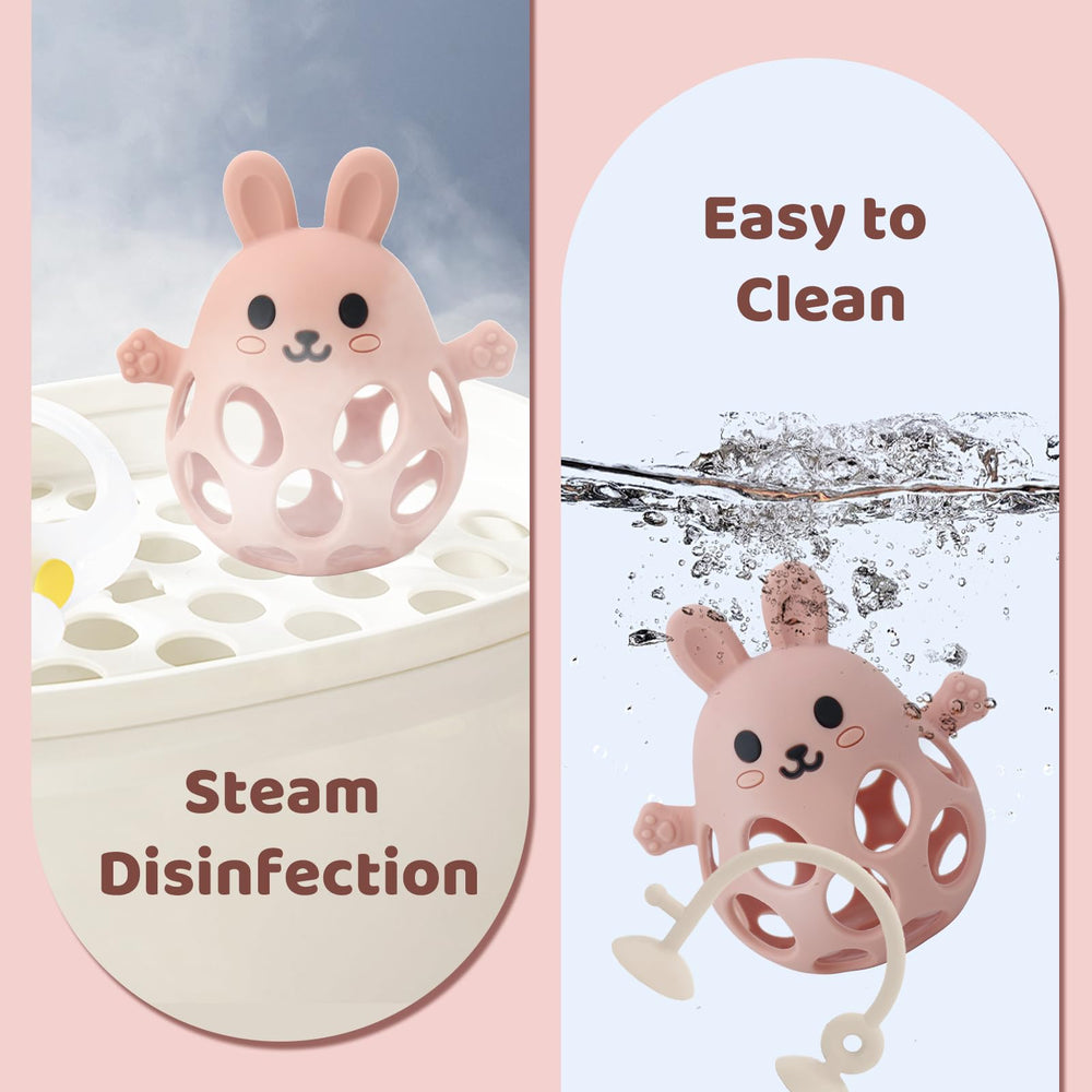 CuddleCubs Beige Pink Teether appeals to parents and curious babies