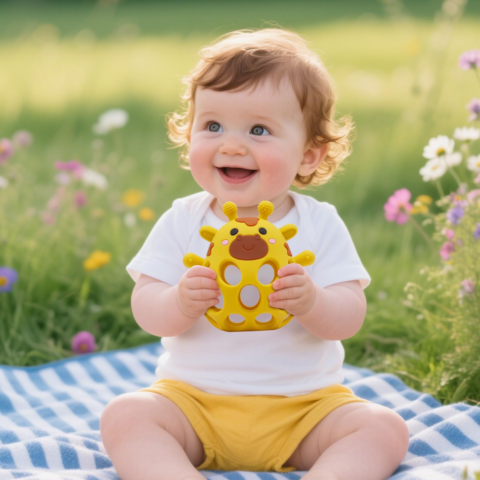 CuddleCubs Creations dishwasher-safe silicone teether cleans quickly after meals