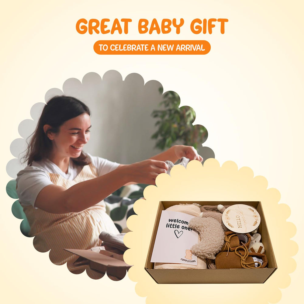 CUDDLECUBS crocheted fawn rattle encouraging sensory play