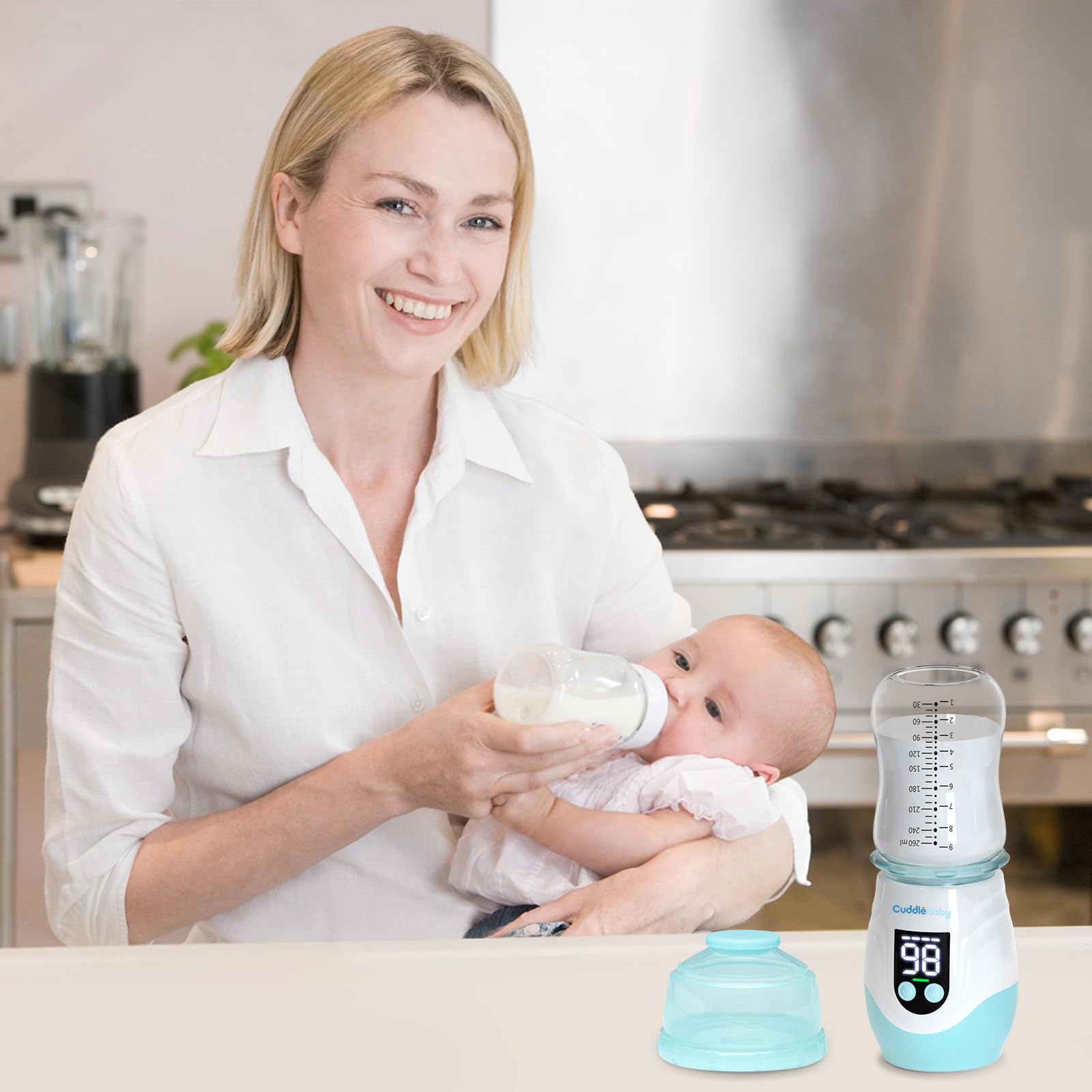 CuddleeBaby leak-proof silicone O-ring prevents leaks while traveling