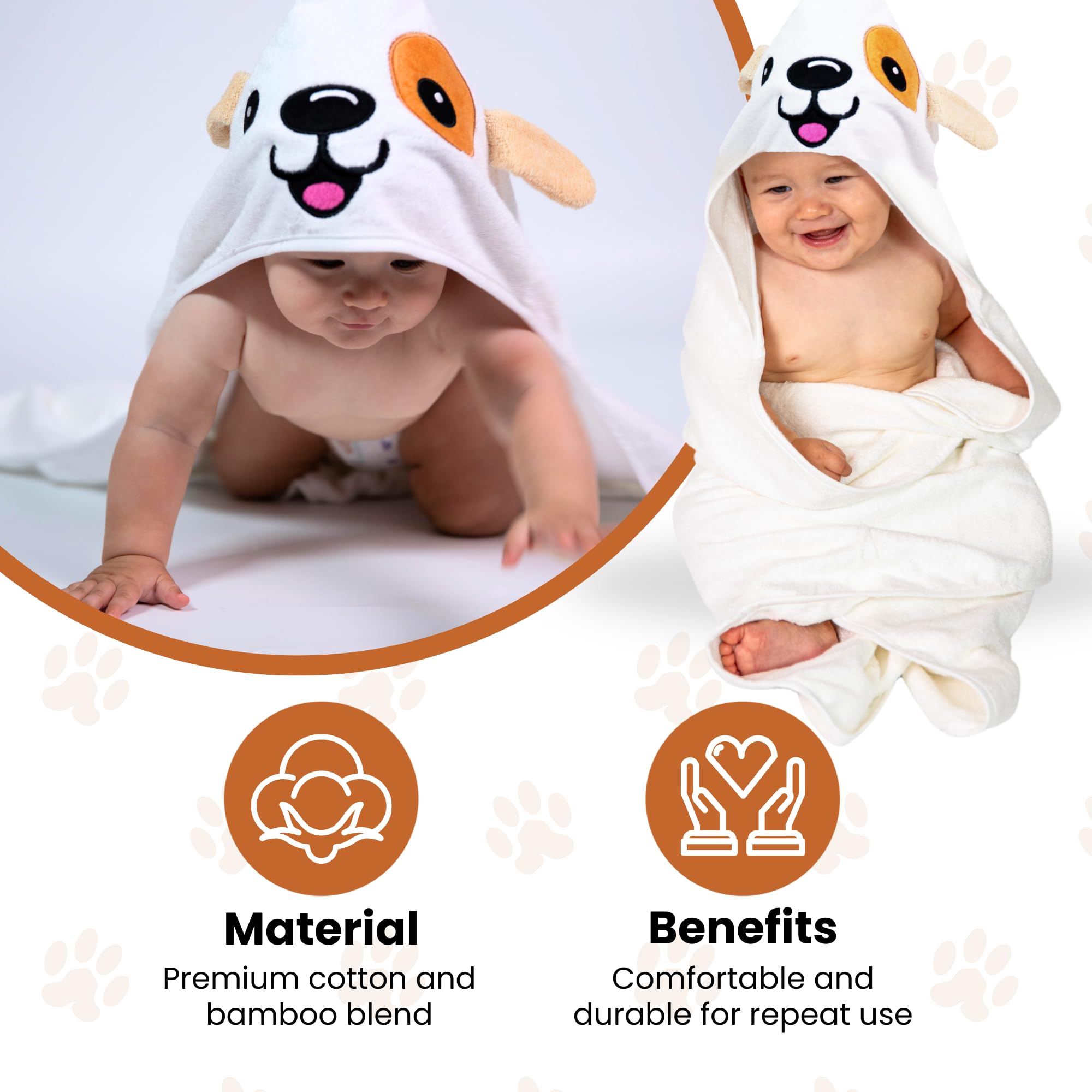 Cuddling Baby Premium Hooded Towel 35x35 inches large for easy swaddling.