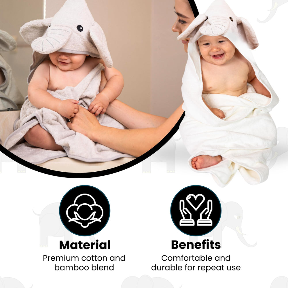 Cuddling Baby Premium Hooded Towel absorbent closeup highlights plush fabric and quick-dry feel