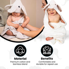 Cuddling Baby Premium Hooded Towel absorbent closeup highlights plush fabric and quick-dry feel