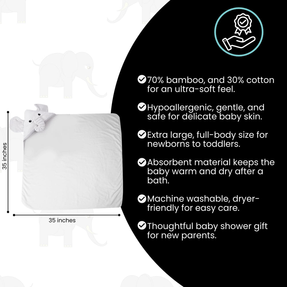 Cuddling Baby Premium Hooded Towel hypoallergenic gentle-skin highlights skin-friendly bamboo-cotton blend
