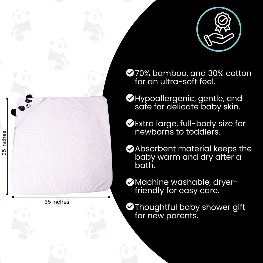 Cuddling Baby Premium Hooded Towel absorbent finish dries baby quickly.