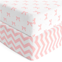 Cuddly Cubs two-pack crib sheets pack-shot highlighting breathable jersey cotton