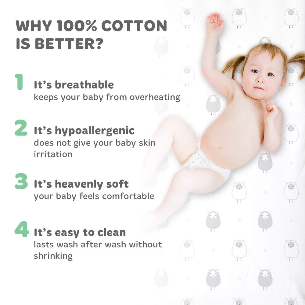 Cuddly Cubs jersey cotton fabric is breathable and easy to wash