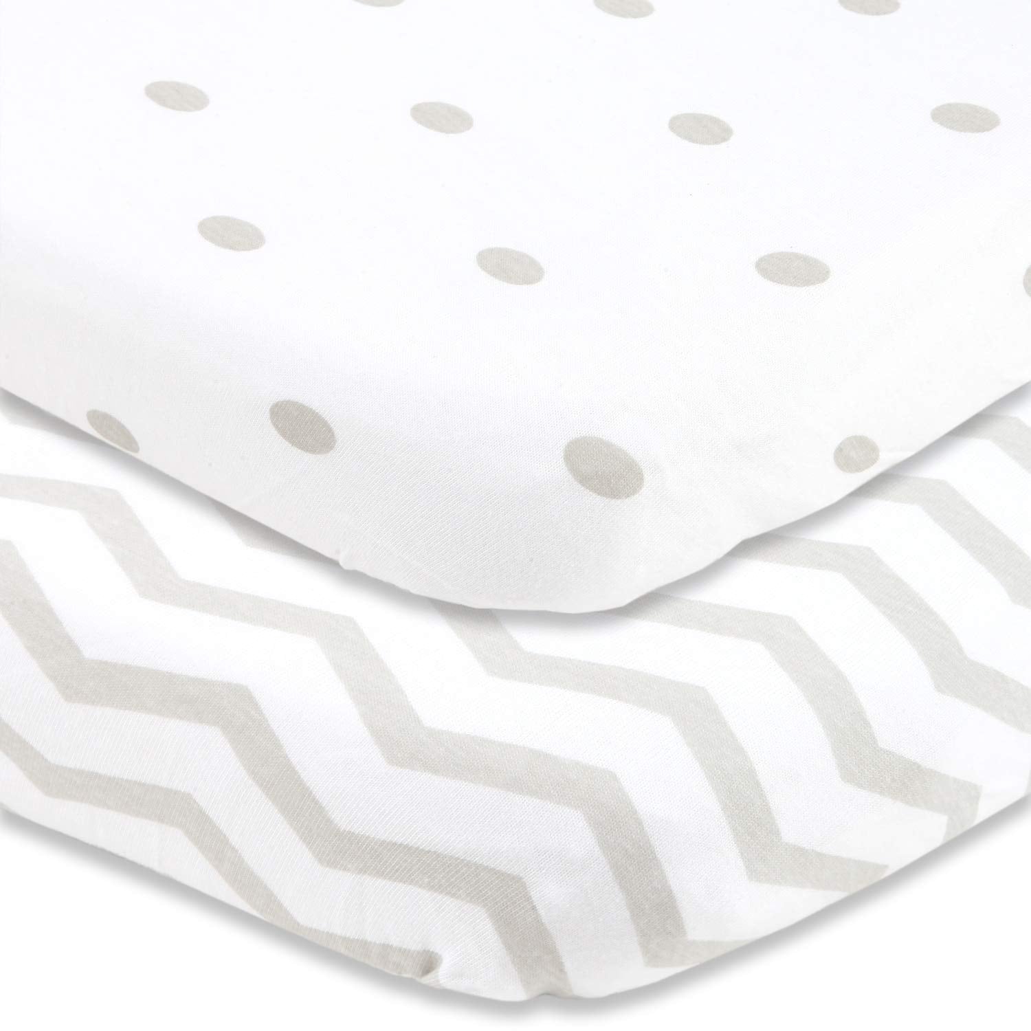 Cuddly Cubs pack-n-play sheets—soft jersey cotton close-up for cozy baby sleep.