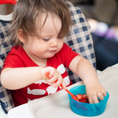 Cuddly Hippo bowls in bright colors for organized snack time