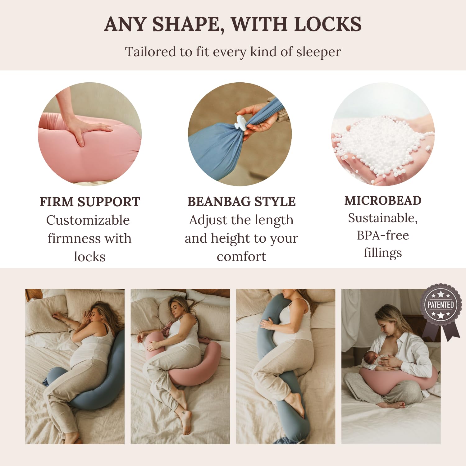 Cuddo Baby adjustable firmness feature for customizable comfort