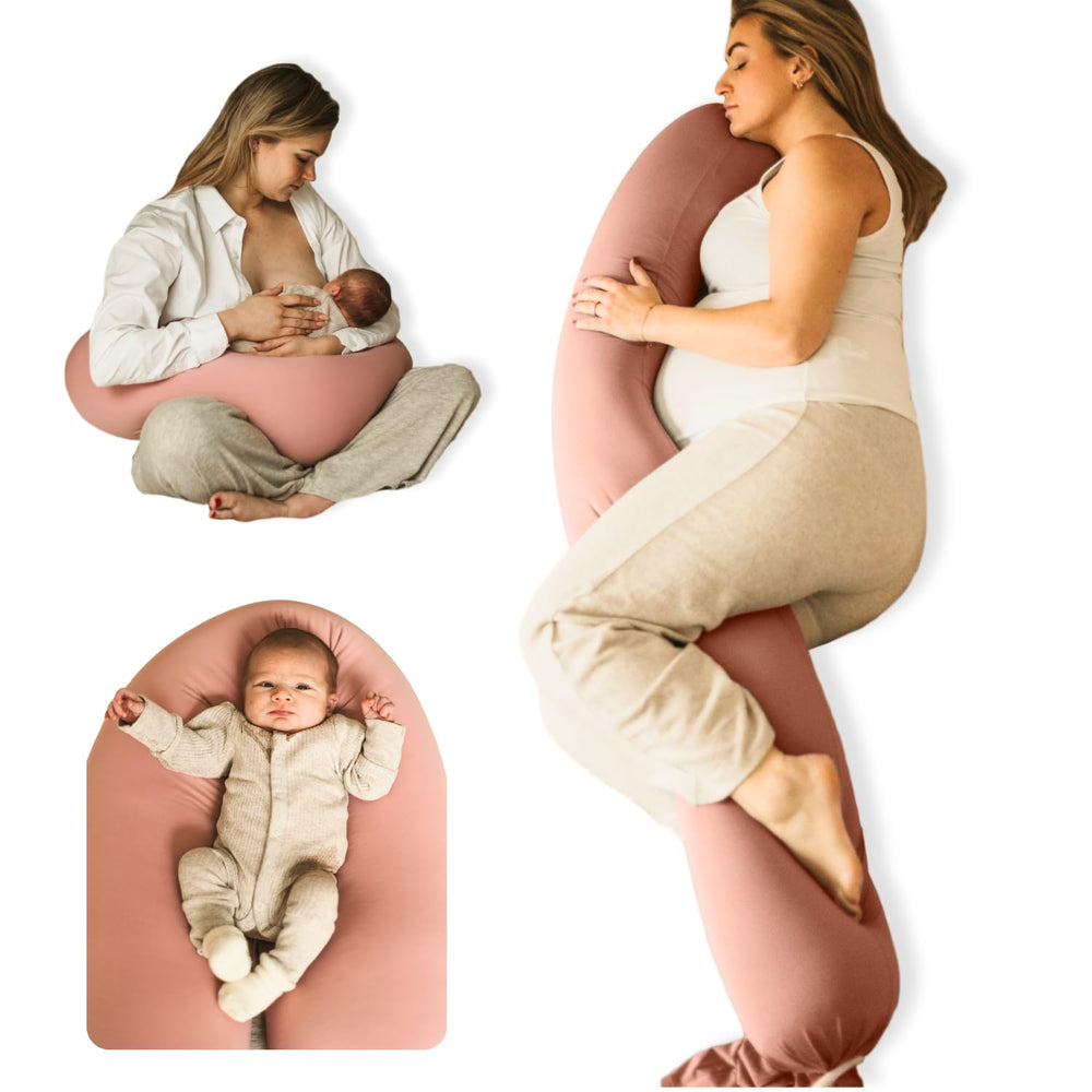 Cuddo Baby pregnancy pillow with cooling cover for breathable comfort and support