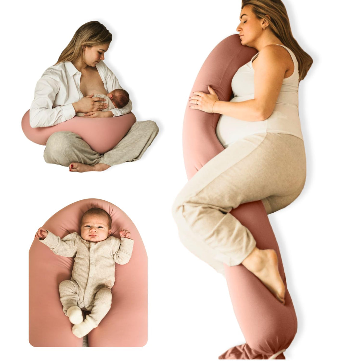 Cuddo Baby pregnancy pillow with cooling cover for breathable comfort and support
