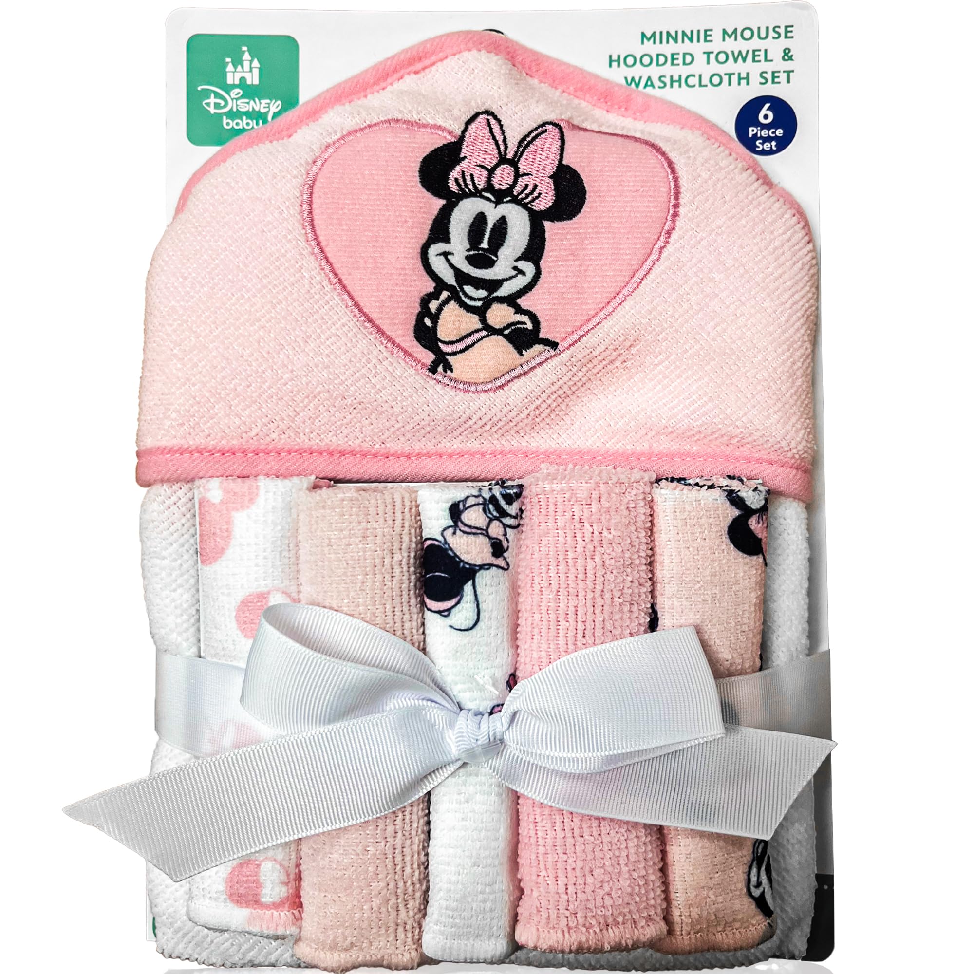 Cudlie Minnie hooded towel front view for quick cozy drying after bath.