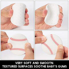 Cuebo Baby Sport Teething Toys infant grasp demonstrates easy-to-hold shape for little hands.
