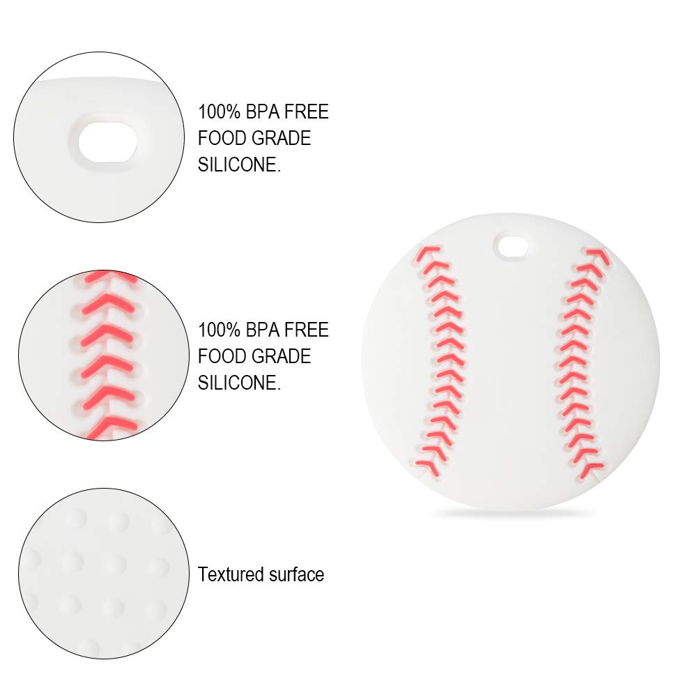 Cuebo Baby Sport Teething Toys silicone close-up emphasizes soft texture for gentle gum massage.