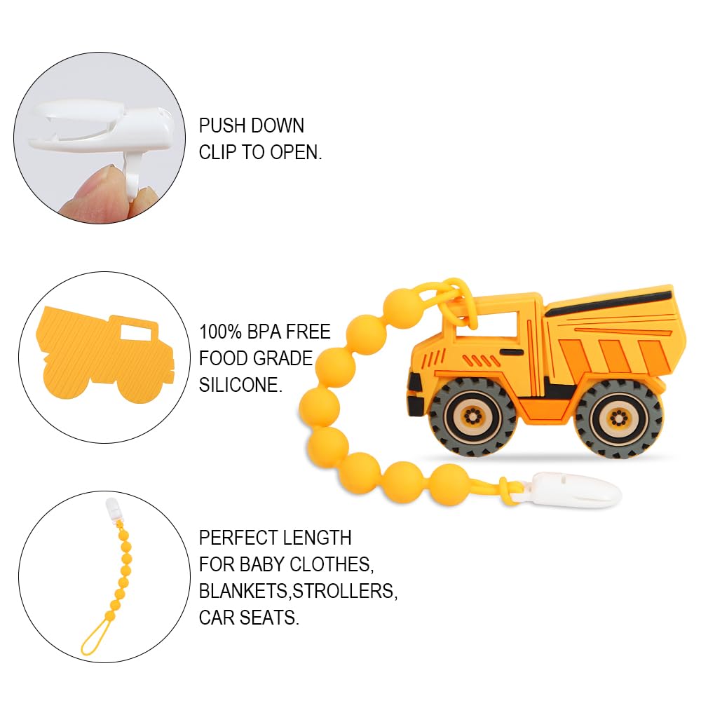 Cuebo pacifier-clip-holder demonstrates secure grip and mess-free on-the-go use.