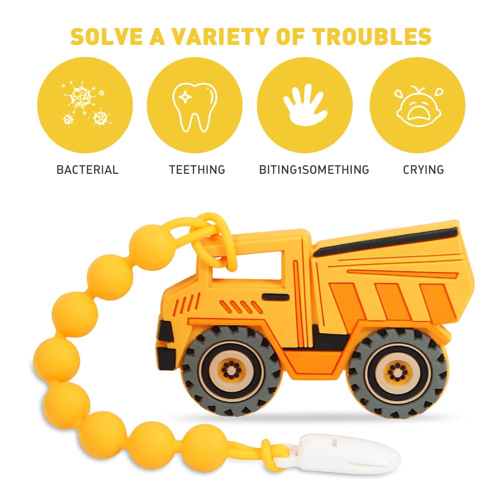 Cuebo silicone-teether closeup highlights BPA-free material and safe chewing.