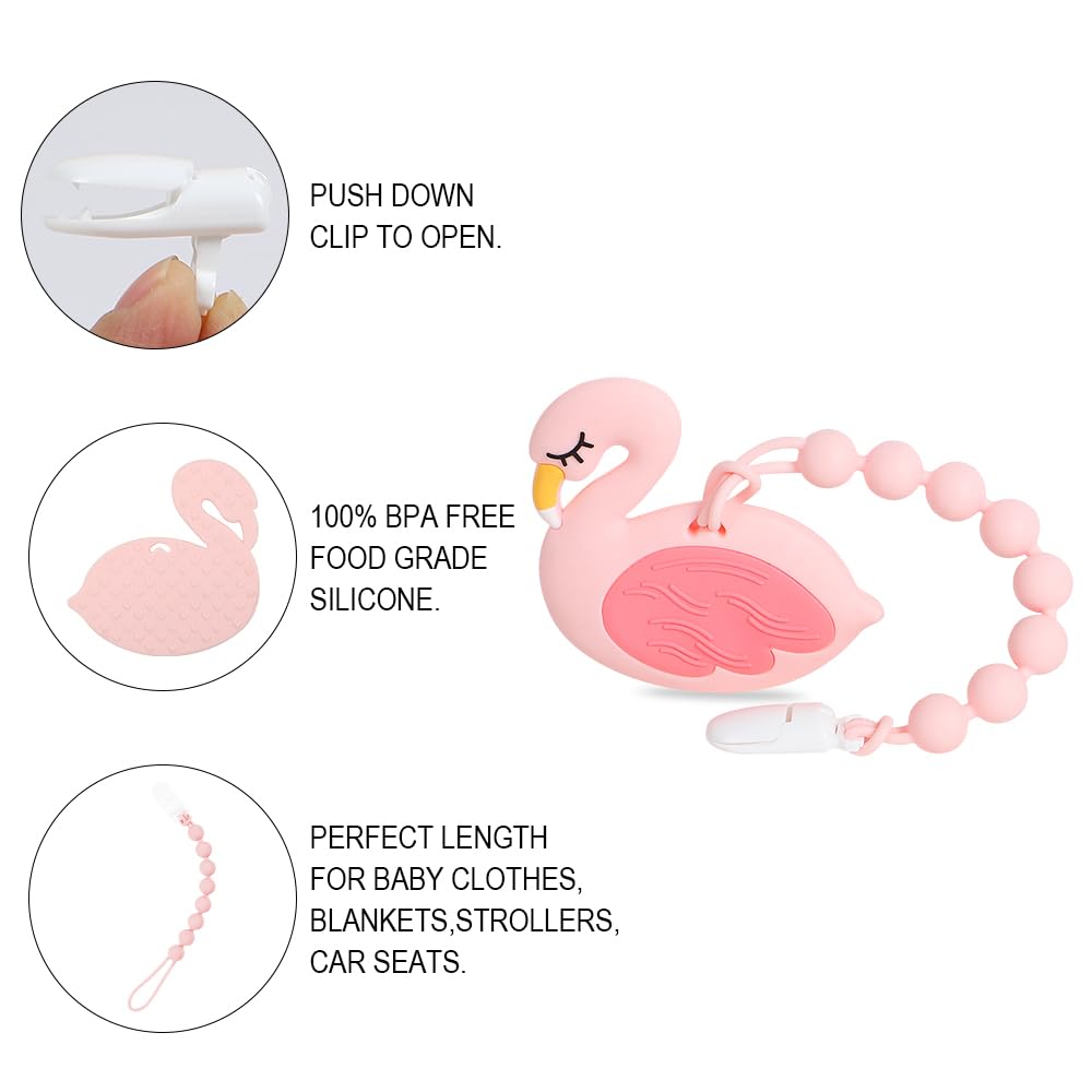 Cuebo silicone teether close-up highlights safe food-grade material for gum relief