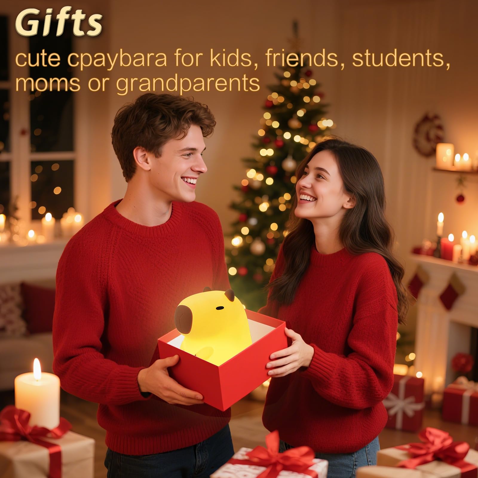 CUENIGELF Capybara Night Light gift-ready pack featuring cute packaging