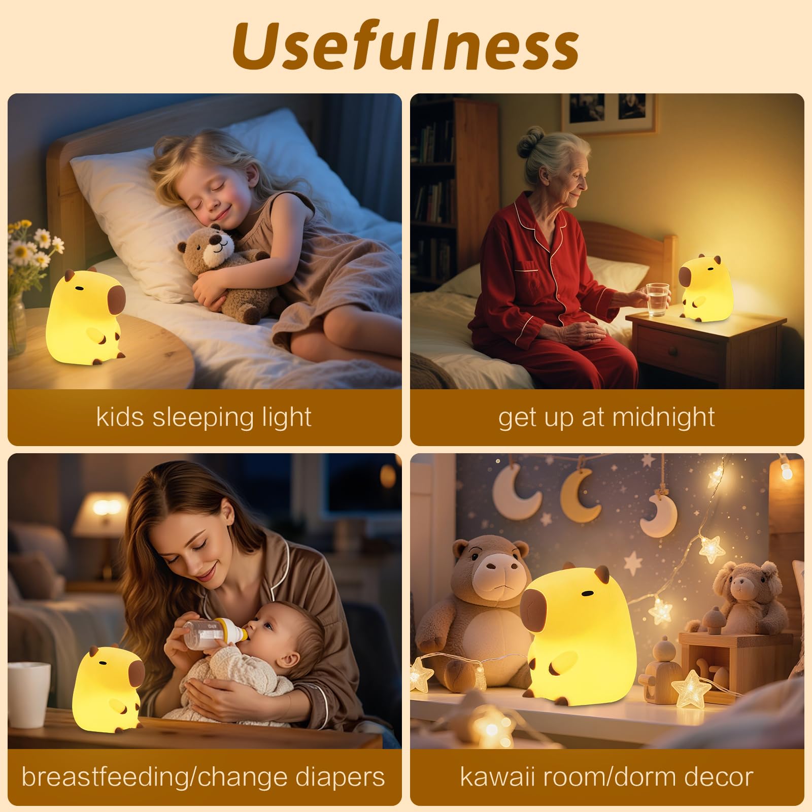 CUENIGELF Capybara Night Light portable travel-friendly design in hand