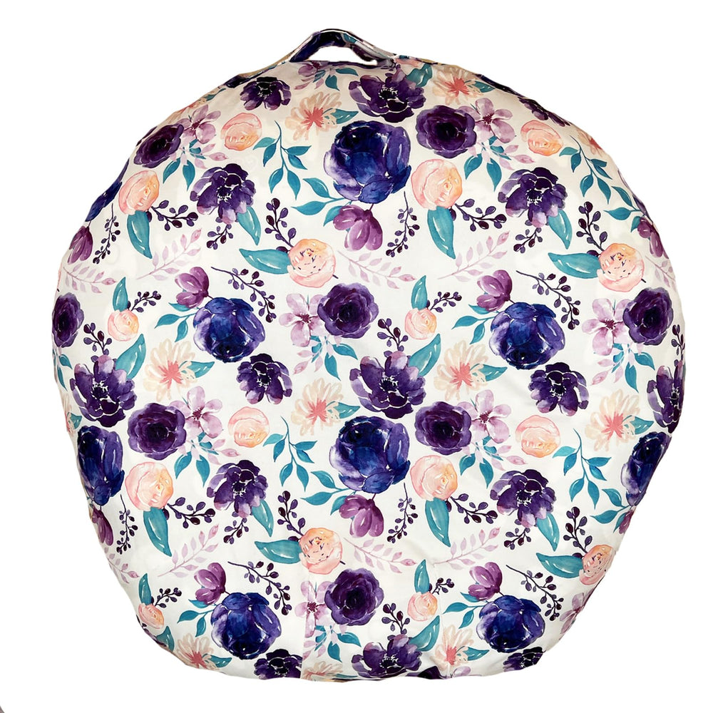 Culclendy newborn lounger cover purple minky provides ultra-soft snuggle for quiet baby moments.