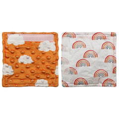 Culclendy reversible pram harness covers rainbow side for dual style