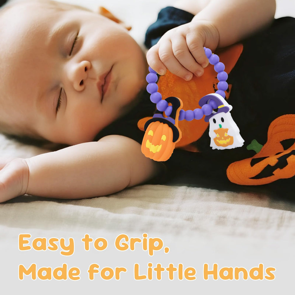 CulinaCraft Halloween teether ring, lightweight design offers a comfy grip for little hands.