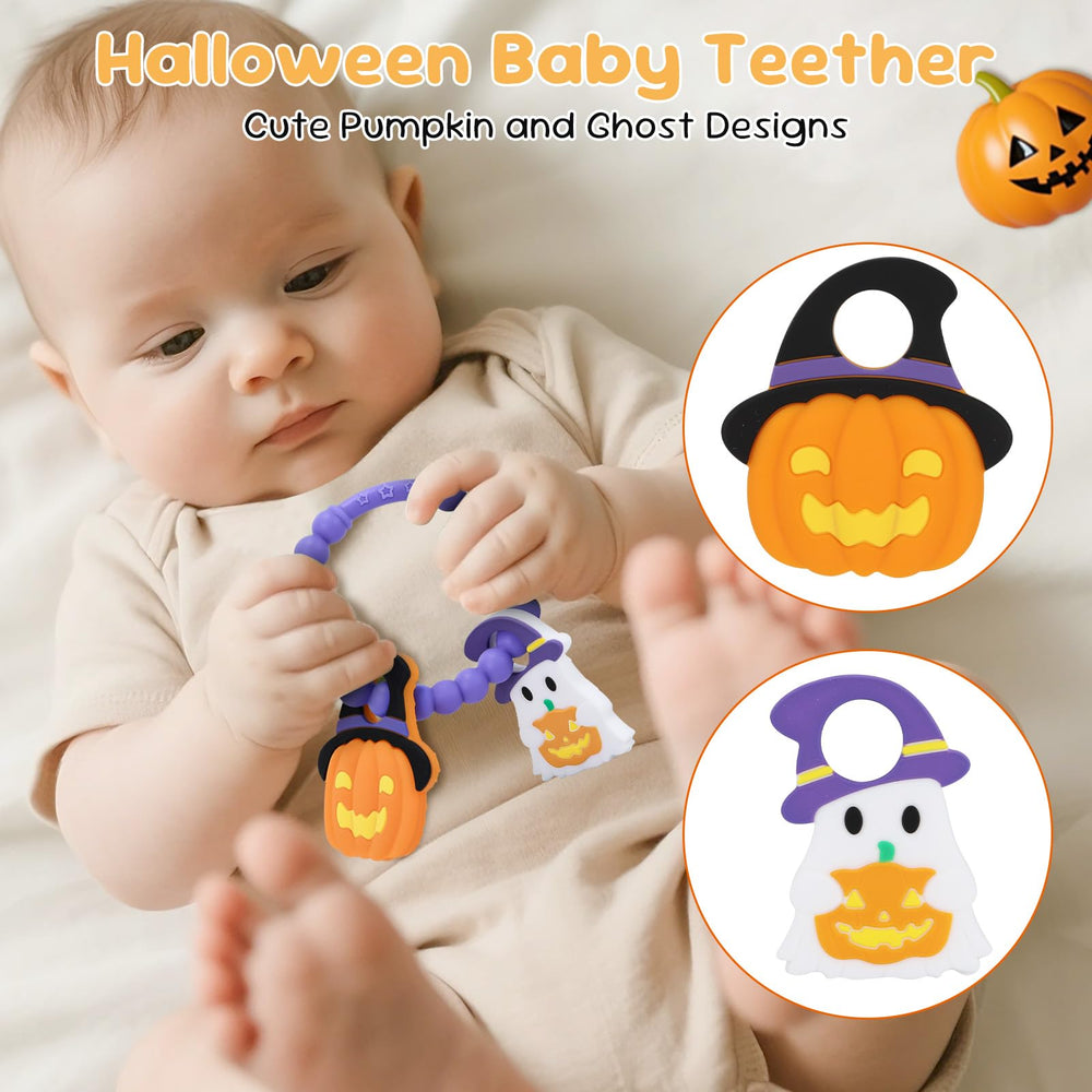 CulinaCraft Halloween teether textures-back with raised bumps for sensory play.