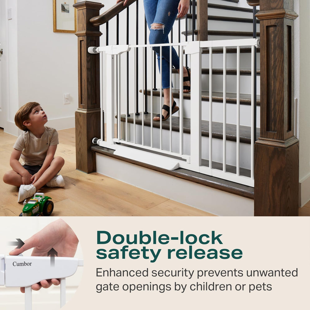 Cumbor 2-pack with double-lock safety prevents curious toddlers from opening.