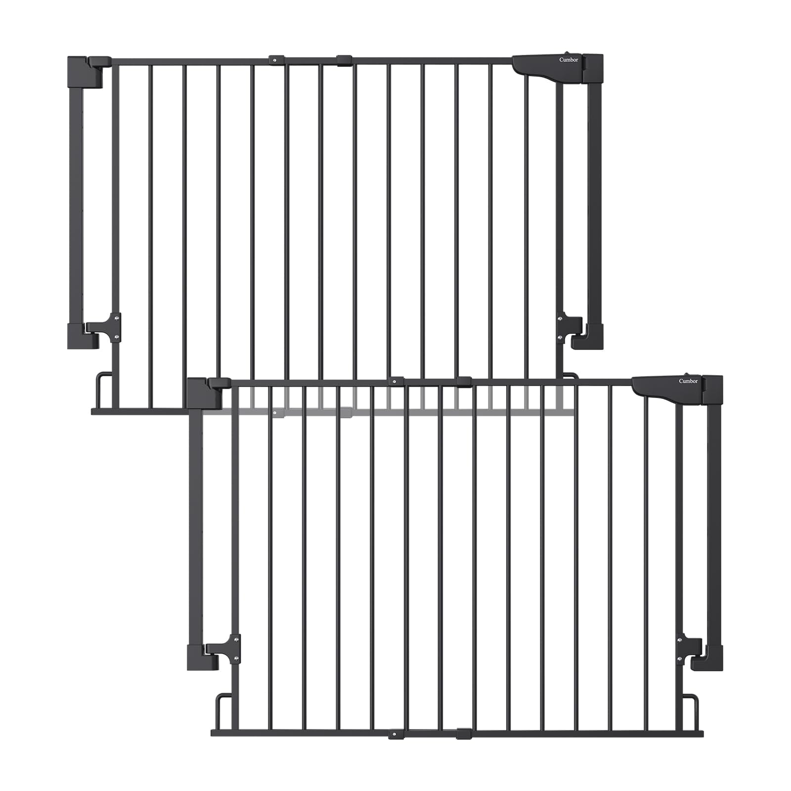 Cumbor 2-pack baby gate installation for stairs with secure mounting.