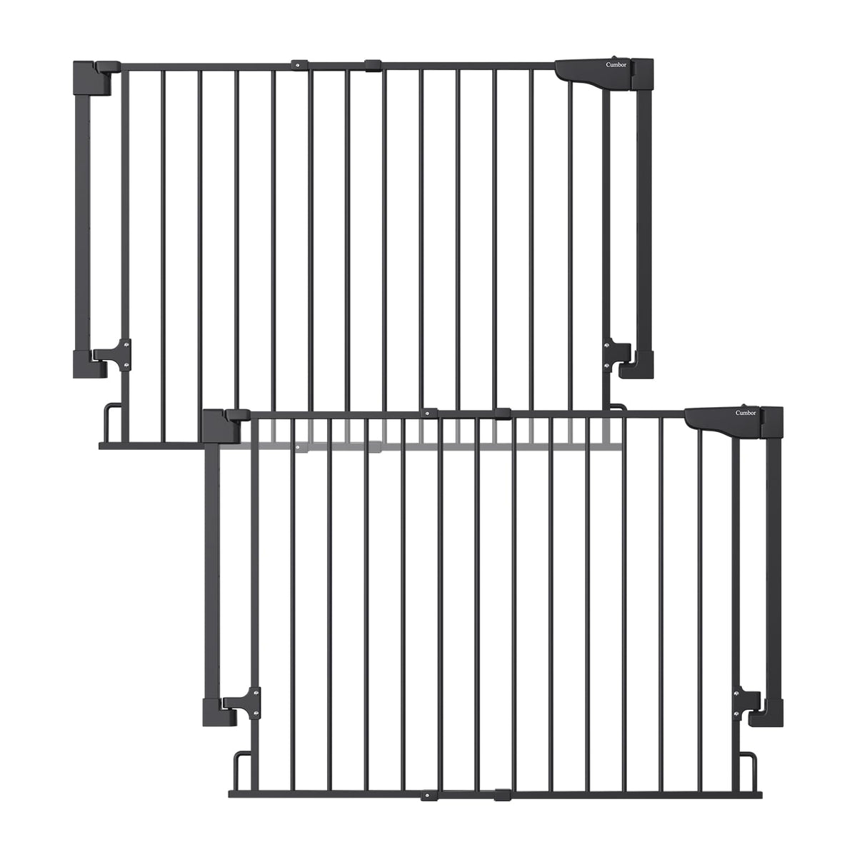 Cumbor 2-pack baby gate installation for stairs with secure mounting.