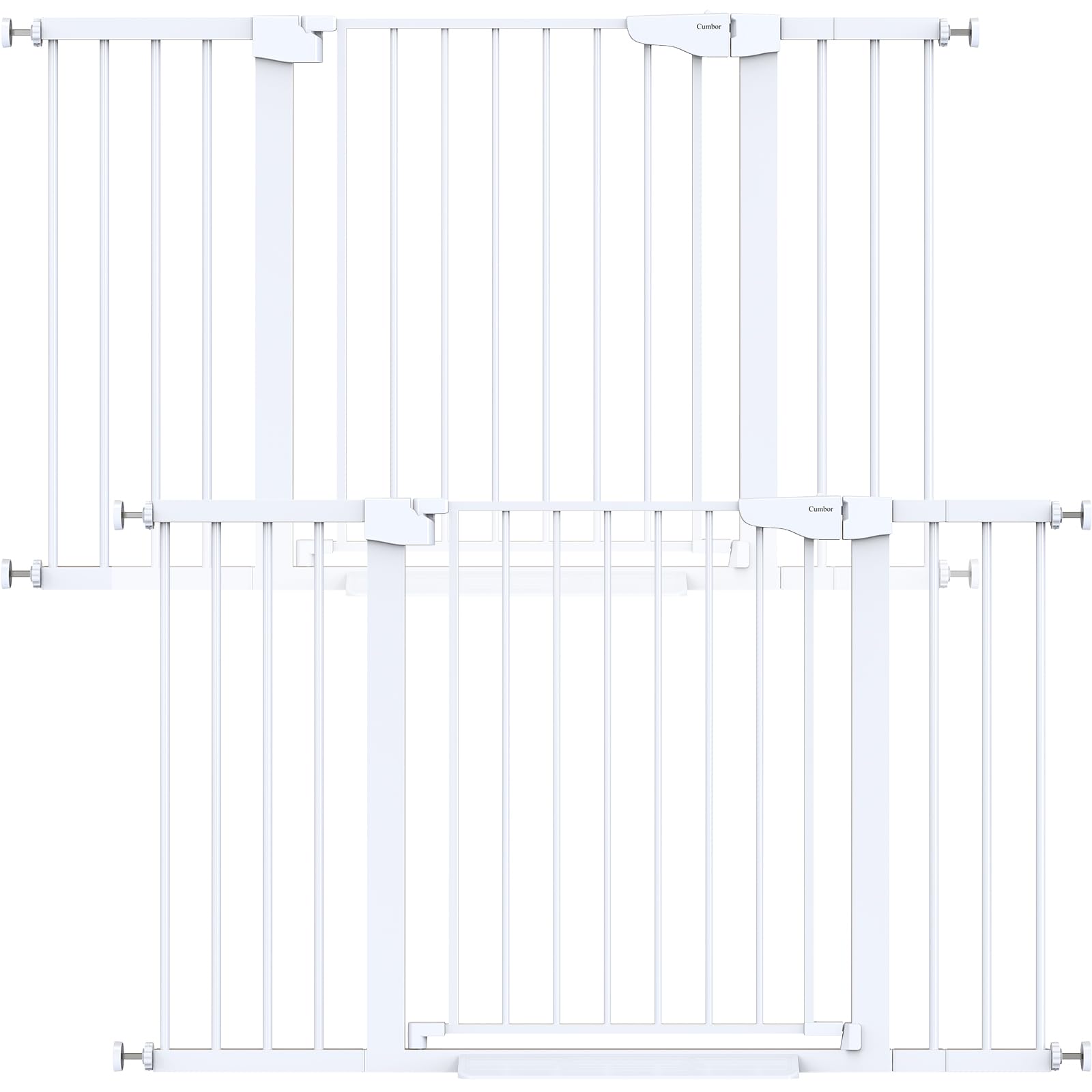 Cumbor 2Pack extra wide gate on stairs delivers versatile safety.