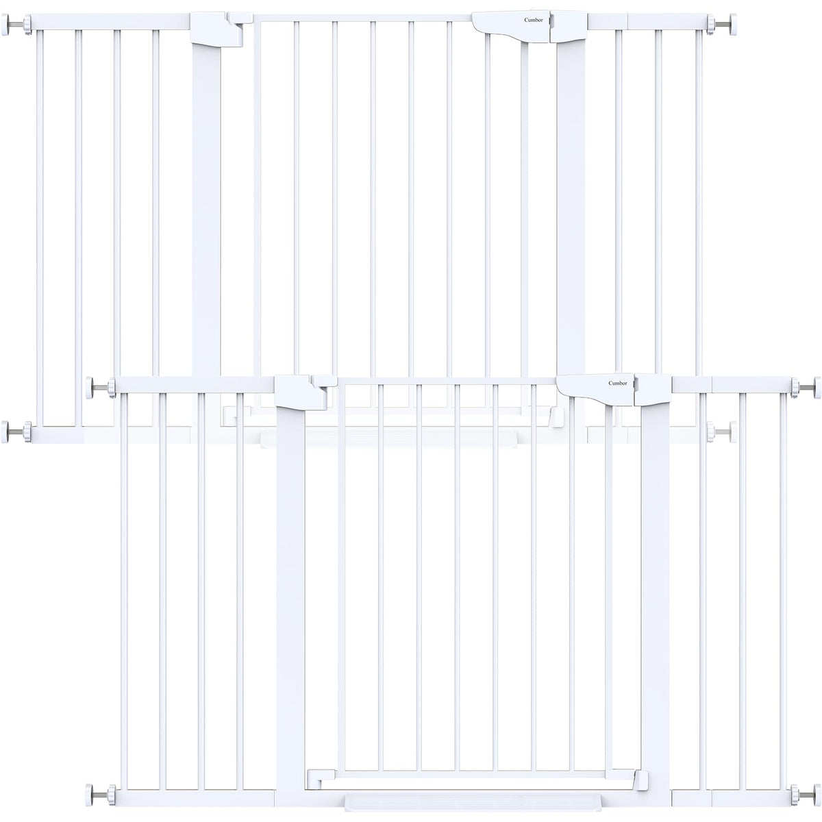 Cumbor 2Pack extra wide gate on stairs delivers versatile safety.