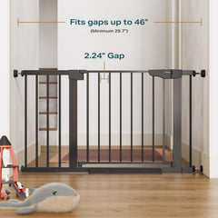 Cumbor gate stands 30.5 inches high for extra child safety.