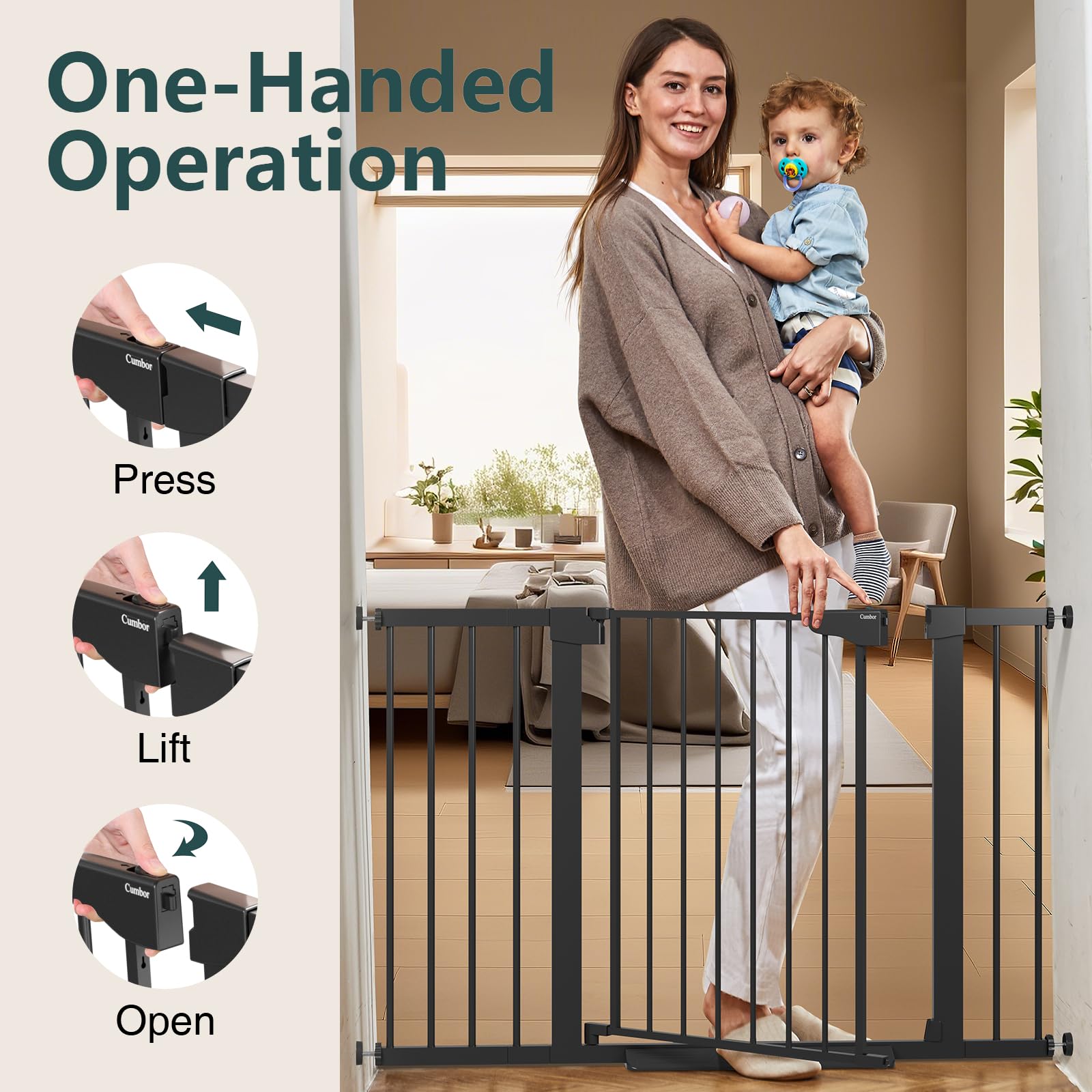 Cumbor adjustable-width 29-48 shows versatile fit for various spaces.