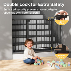 Cumbor gate anti-trip pedal helps prevent stumbles when passing with a stroller