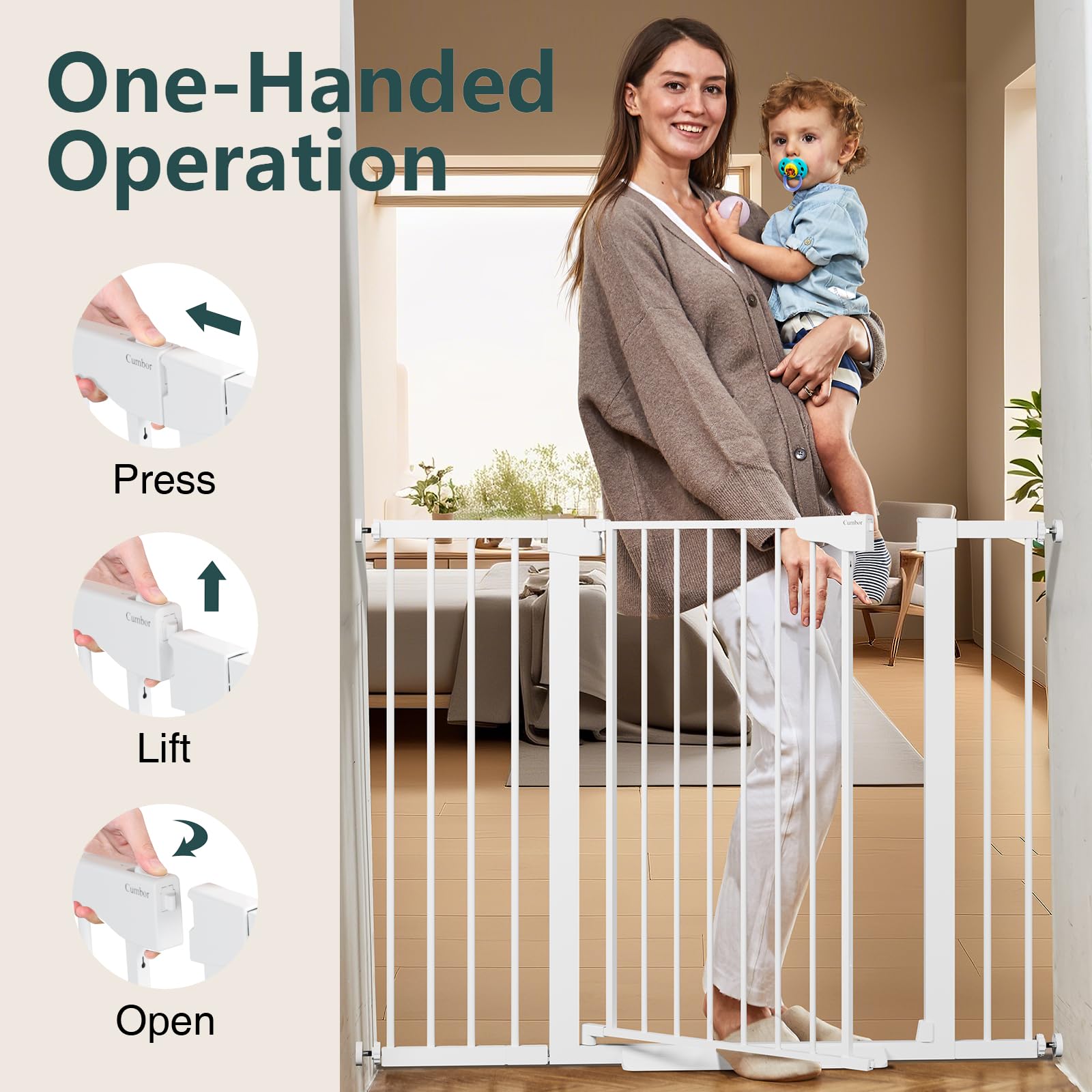 Cumbor award-winning Mom's Choice design signals trusted gate.