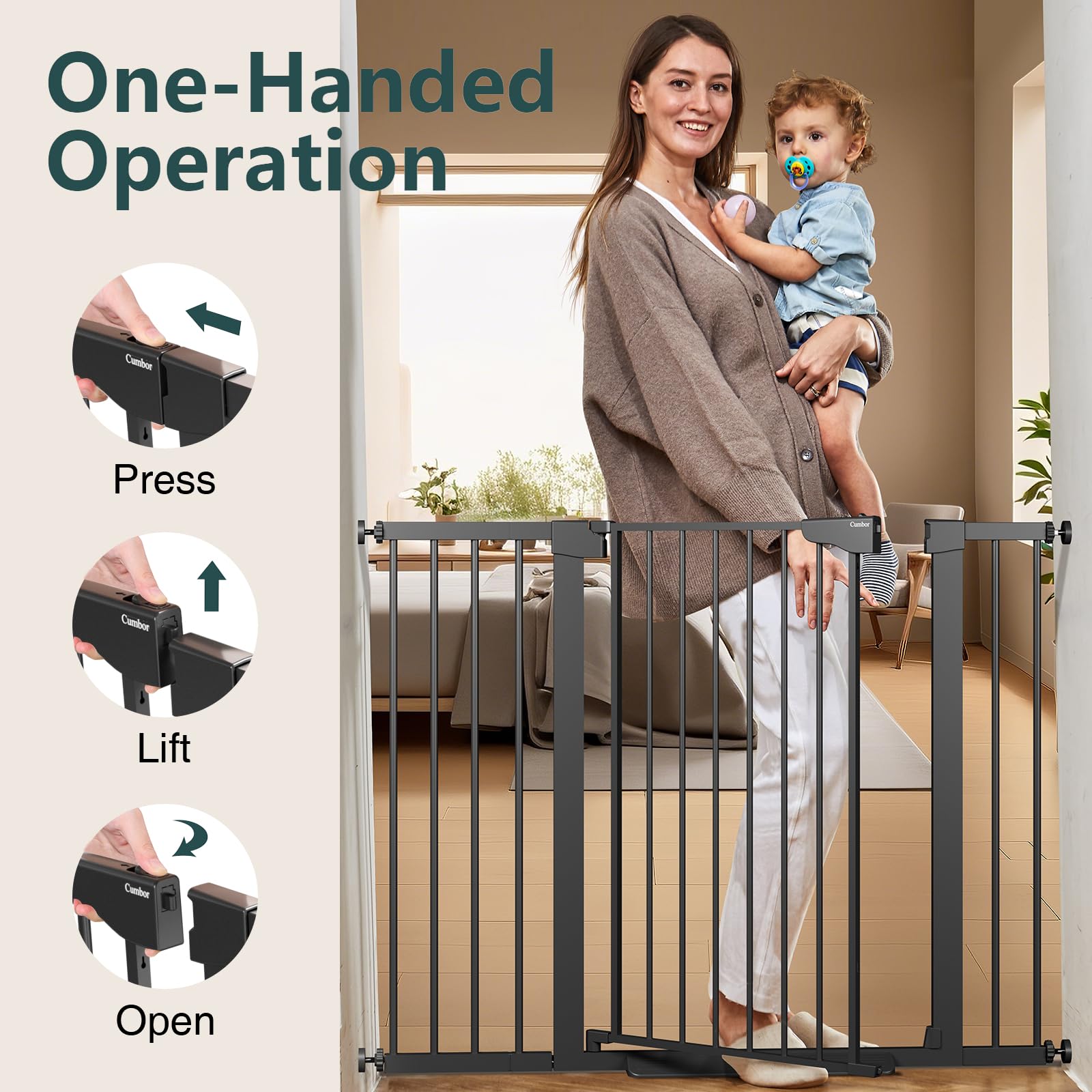 Cumbor award-winning Mom's Choice design blends safety with family aesthetics.