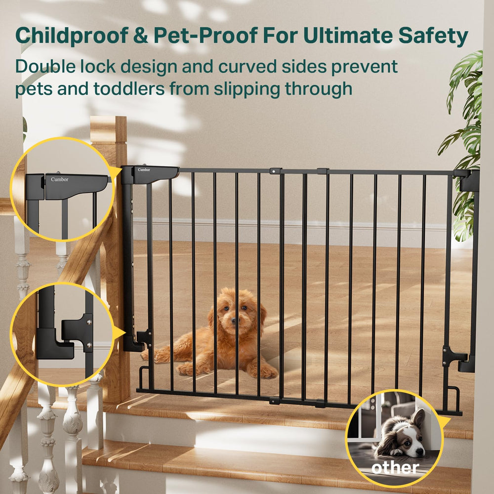 Cumbor baby gate 28-inch height contains toddlers and pets