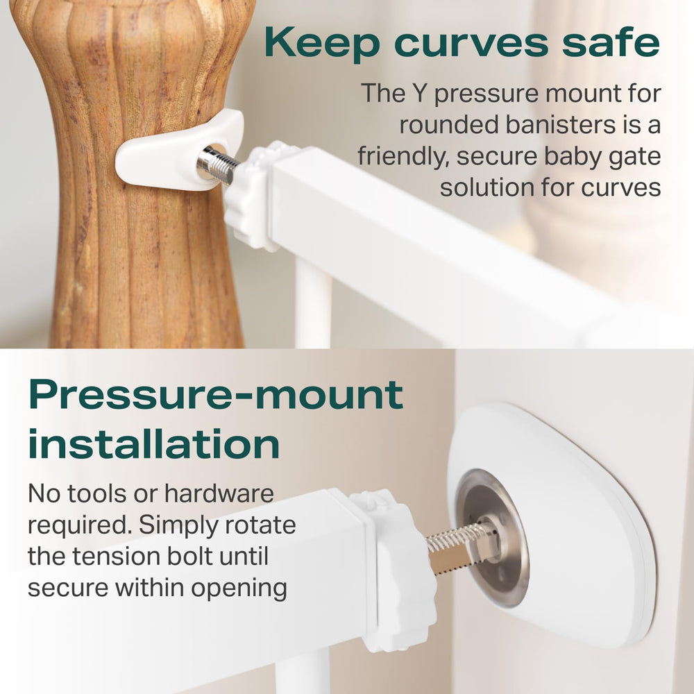 Cumbor baby gate double-lock feature enhances toddler safety at home