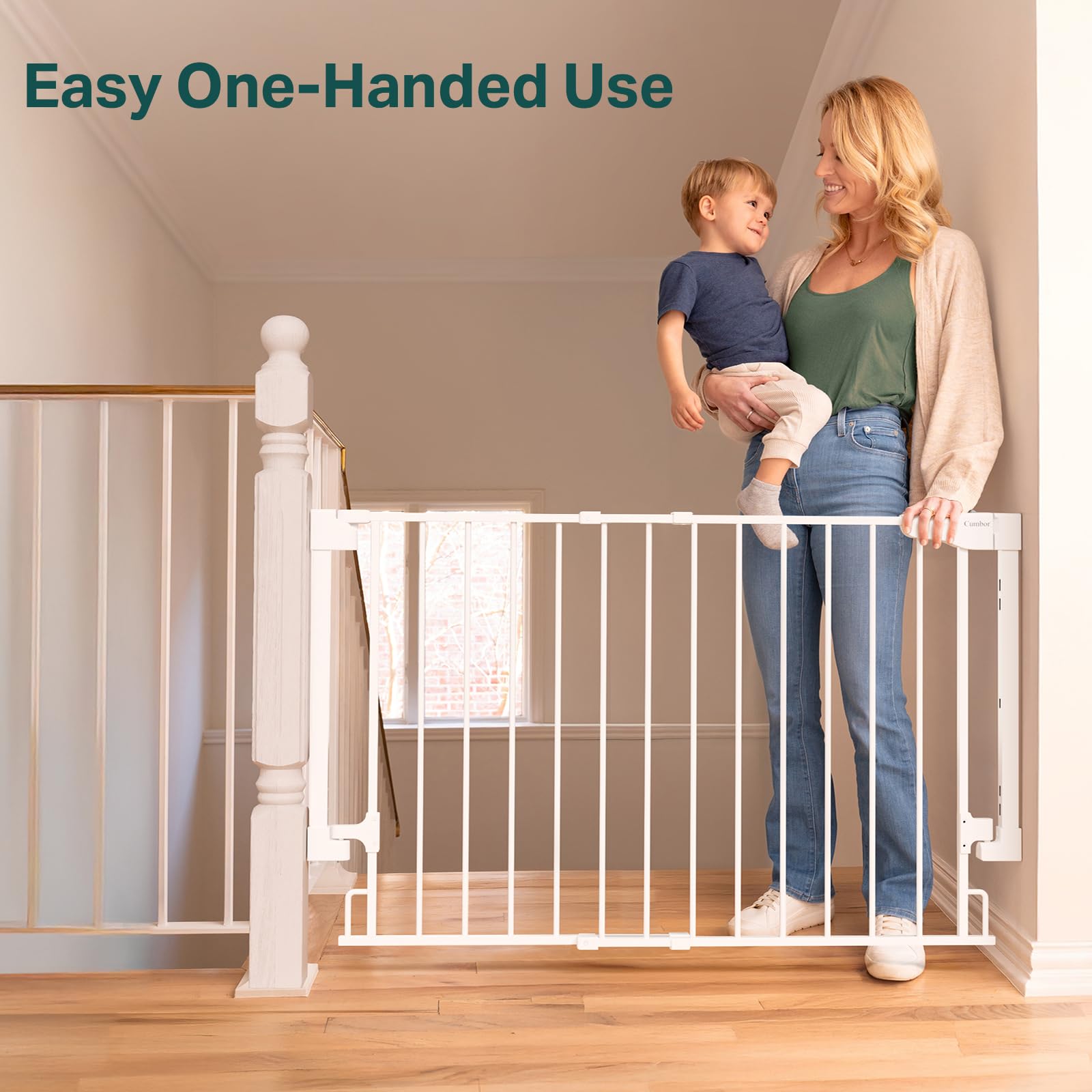 Cumbor baby gate drywall stud anchoring ensures secure installation