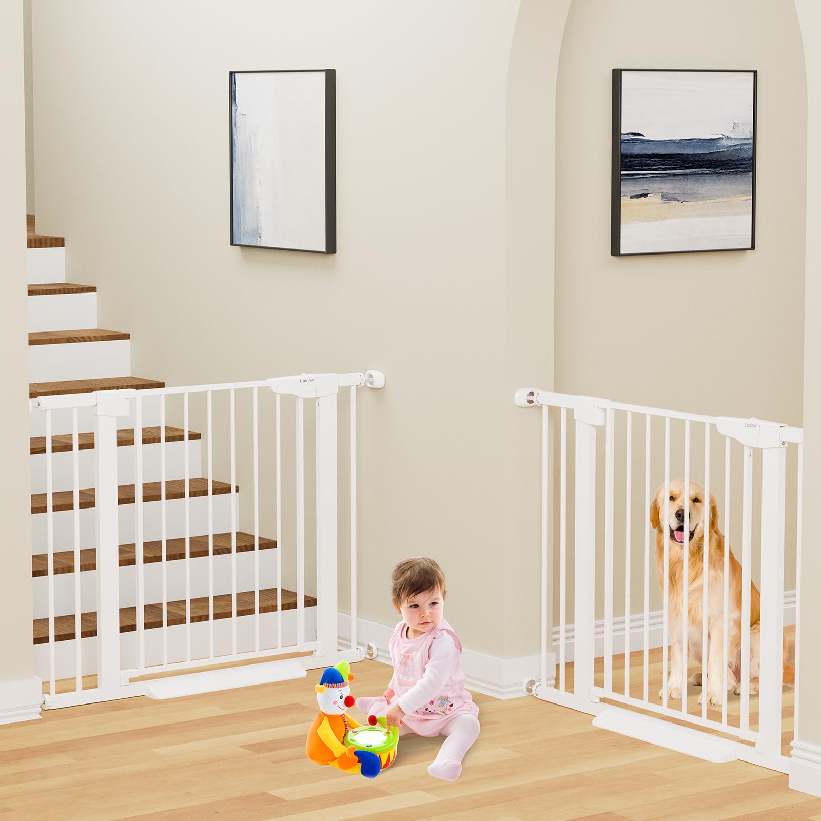 Cumbor gate dual-lock system demonstrated for secure child safety