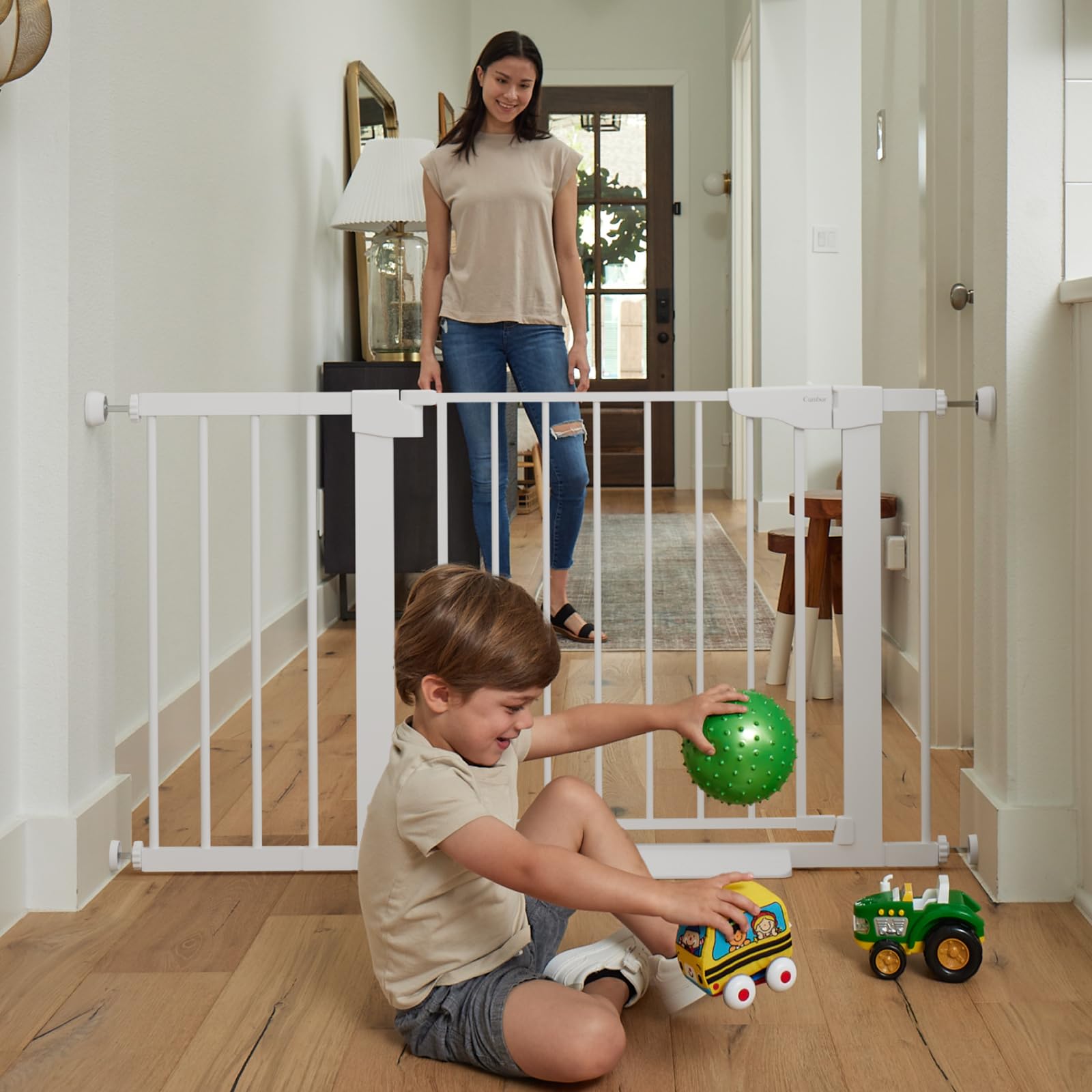 Cumbor hardware installation option on staircase provides maximum stability.