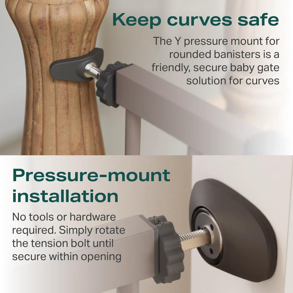 Cumbor hardware-mount option provides extra stability on stairs.