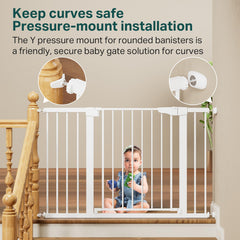 Cumbor pressure-mount setup offers tool-free installation for doorways and hallways.