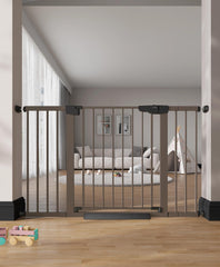Cumbor baby gate stairs-top-install shows a secure barrier at stair tops for busy households.