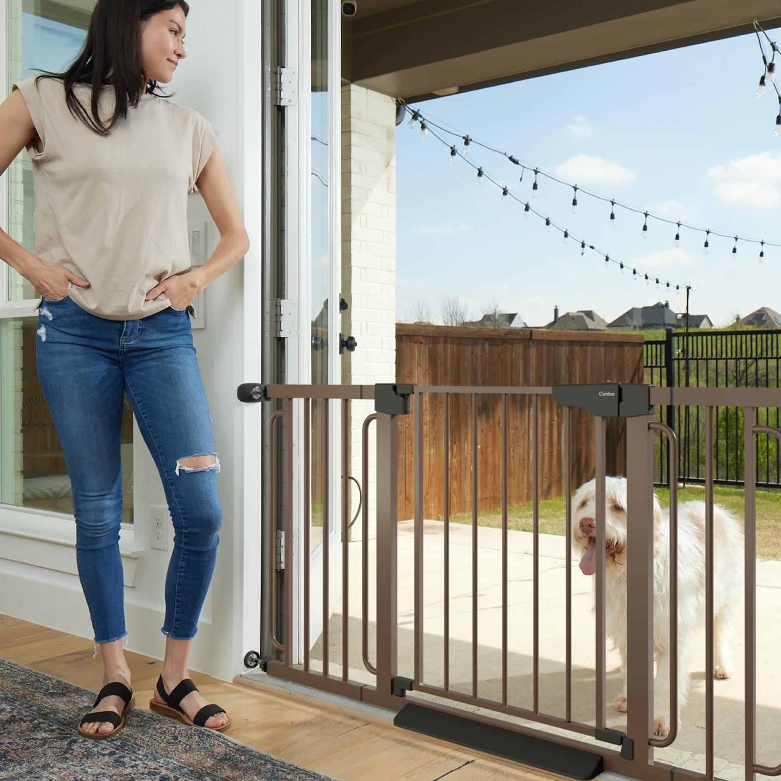 Cumbor wall-safe installation reduces wall damage while securing high-traffic areas.