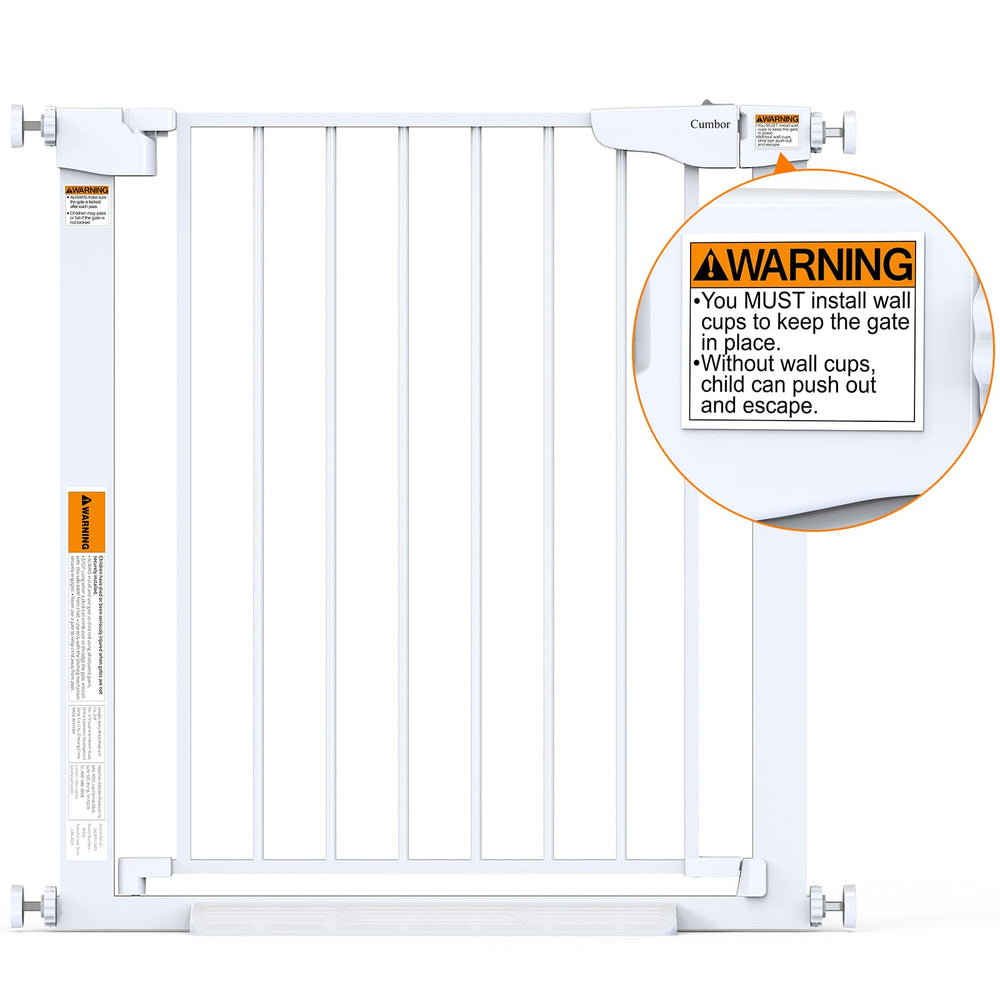 Cumbor baby gate wide compatibility supports various doorways safely