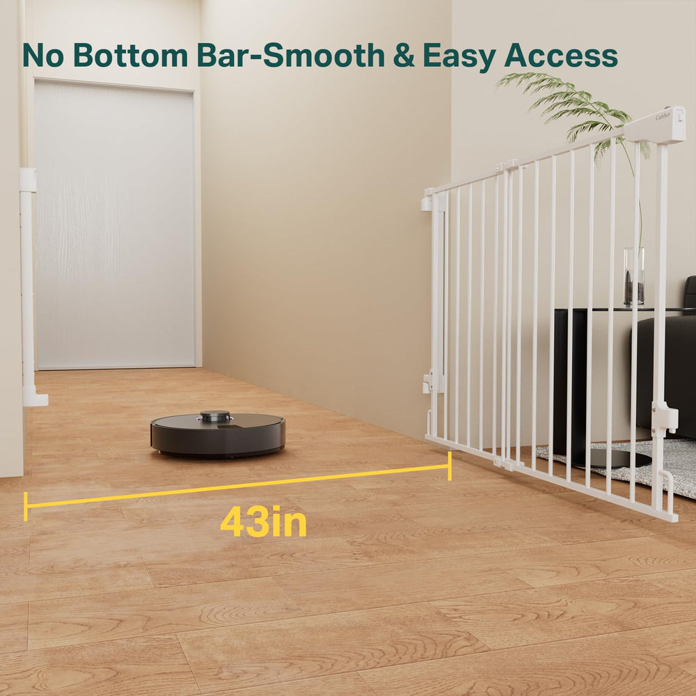 Cumbor baby gate width adjustable 29.2 to 43 inches for flexible openings